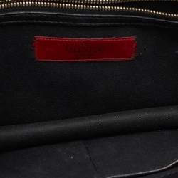 Pre Owned Valentino Black Leather Medium Rockstud Glam Lock Flap Bag