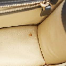 Pre Owned Valentino Dark Grey Leather Rockstud Medium Glam Lock Flap Shoulder Bag