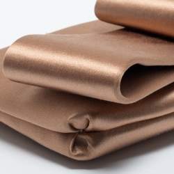 Pre Owned Valentino Beige Satin Bow Clutch