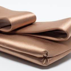 Pre Owned Valentino Beige Satin Bow Clutch