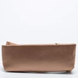 Pre Owned Valentino Beige Satin Bow Clutch