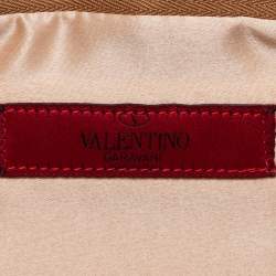 Pre Owned Valentino Beige Satin Bow Clutch