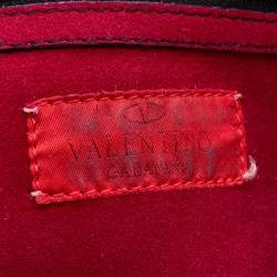 Pre Owned Valentino Red Suede Bow Hobo