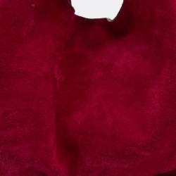 Pre Owned Valentino Red Suede Bow Hobo