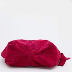 Pre Owned Valentino Red Suede Bow Hobo