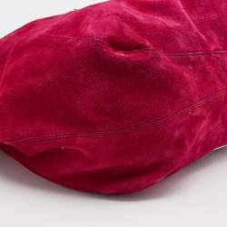 Pre Owned Valentino Red Suede Bow Hobo