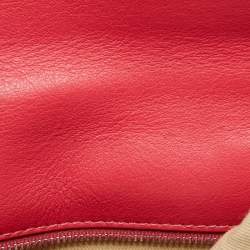 Pre Owned Valentino Pink Leather Medium Rockstud Glam Lock Flap Bag