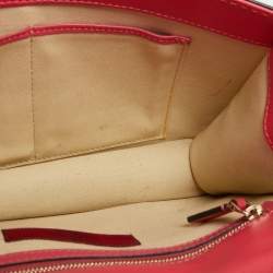 Pre Owned Valentino Pink Leather Medium Rockstud Glam Lock Flap Bag