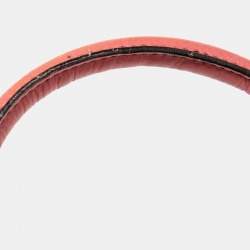 Pre Owned Valentino Pink Leather Crystal V Logo Tote