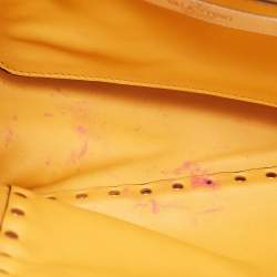 Pre Owned Valentino Multicolor 1975 Striped Leather Small Rockstud Trapeze Tote