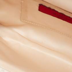 Pre Owned Valentino Black Satin Crystal Embellished Chain Clutch