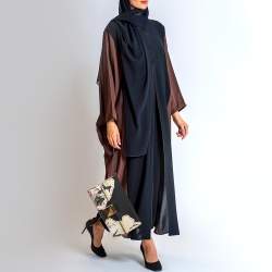 Pre Owned Valentino Black/Cream Floral Print Leather Rockstud Wristlet Clutch