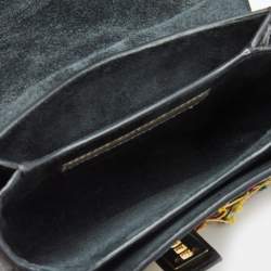 Pre Owned Valentino Black Leather Micro B Rockstud Beaded Shoulder Bag