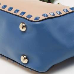Pre Owned Valentino Multicolor Leather Mini Rockstud Trapeze Tote