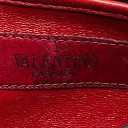 Pre Owned Valentino Black Leather Rockstud Spike Top Handle Bag