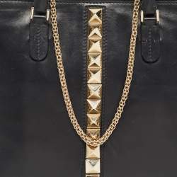 Pre Owned Valentino Black Leather Va Va Voom Satchel