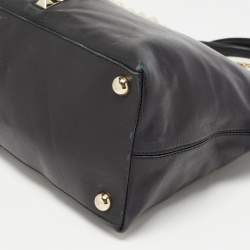 Pre Owned Valentino Black Leather Va Va Voom Satchel