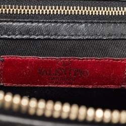 Pre Owned Valentino Black Leather Va Va Voom Satchel