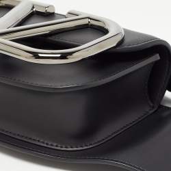 Valentino Black Leather SuperVee Belt Bag