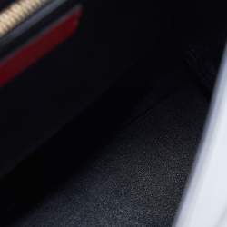 Pre Owned Valentino Black Leather Medium VRING Chain Shoulder Bag