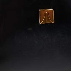 Pre Owned Valentino Black Leather Medium VRING Chain Shoulder Bag