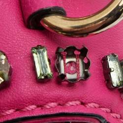 مملوكة مسبقًا حقيبة فالنتينو غلام جلد متعدد الألوان مزخرف روكستد بقفل بقلاب متوسطة