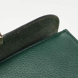 Pre Owned Valentino Green Leather Small Rockstud Glam Lock Flap Bag