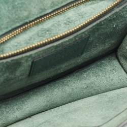 Pre Owned Valentino Green Leather Small Rockstud Glam Lock Flap Bag