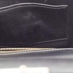 Pre Owned Valentino Black Camo Leather Small Rockstud Glam Lock Flap Bag