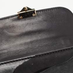 Pre Owned Valentino Black Camo Leather Small Rockstud Glam Lock Flap Bag