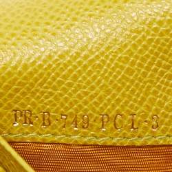 Pre Owned Valentino Green Leather Logo Flap Continental Wallet 