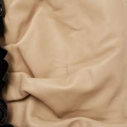 Pre Owned Valentino Beige/Black Leather and Watersnake Lacca Fleur Frame Satchel