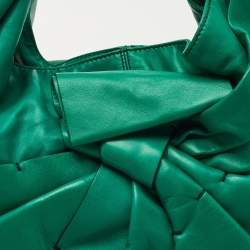 Pre Owned Valentino Green Leather Petale Hobo
