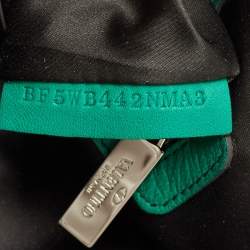 Pre Owned Valentino Green Leather Petale Hobo