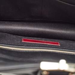 Pre Owned Valentino Black Leather Medium Glam Lock Chain Shoulder Bag