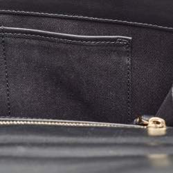 Pre Owned Valentino Black Leather Medium Glam Lock Chain Shoulder Bag