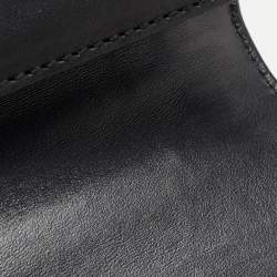 Pre Owned Valentino Black Leather Medium Glam Lock Chain Shoulder Bag