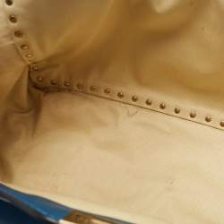 Pre Owned Valentino Blue Leather Rockstud Trapeze Tote
