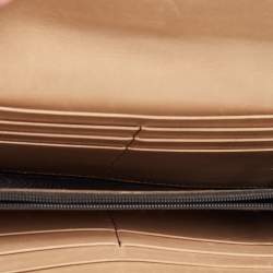 Pre Owned Valentino Beige Watersnake Leather Butterfly Embellished Continental Wallet