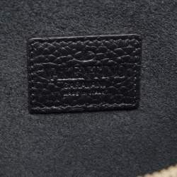 Pre Owned Valentino Black Leather Rockstud Zip Pouch