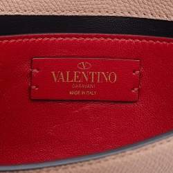 Valentino Beige Leather Small VSling Clutch Bag