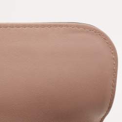 Pre Owned Valentino Pink Leather Medium Rockstud Glam Lock Flap Bag