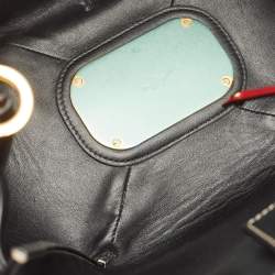 Pre Owned Valentino Brown/Black Leather VLogo Bucket Bag