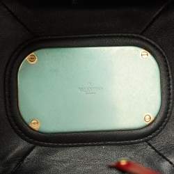 Pre Owned Valentino Brown/Black Leather VLogo Bucket Bag