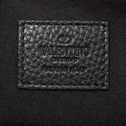 Pre Owned Valentino Black Leather Rockstud Clutch