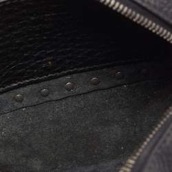 Pre Owned Valentino Black Leather Mini Rolling Rockstud Camera Chain Bag