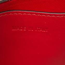 Pre Owned Valentino Burgundy Leather VLogo Bucket Bag