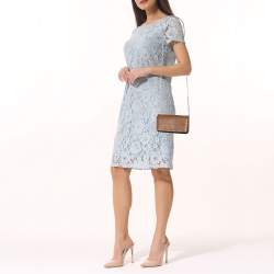 Pre Owned Valentino Tan Leather Rockstud Chain Clutch