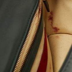 Pre Owned Valentino Green Leather Small Rockstud Glam Lock Flap Bag