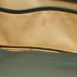 Pre Owned Valentino Green Leather Small Rockstud Glam Lock Flap Bag